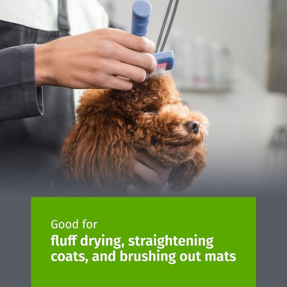 Tuffer than Tangles Dog Grooming Slicker Brush - Perfect for Doodles, Medium Size with Angled Pins for Dematting & Undercoat Removal, Comfort Grip Handle