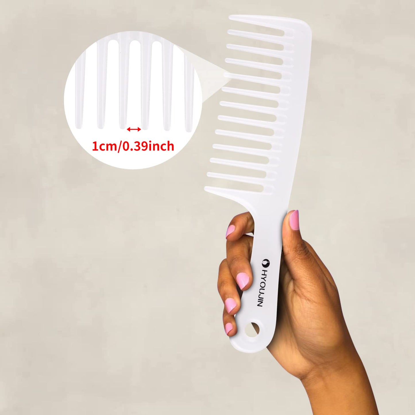 Large Wide Tooth Detangling Comb for Curly, Wet, and Dry Hair - Smooth Teeth Hair Comb for Men and Women - Reduces Hair Loss, Dandruff, and Headaches with Minimal Breakage