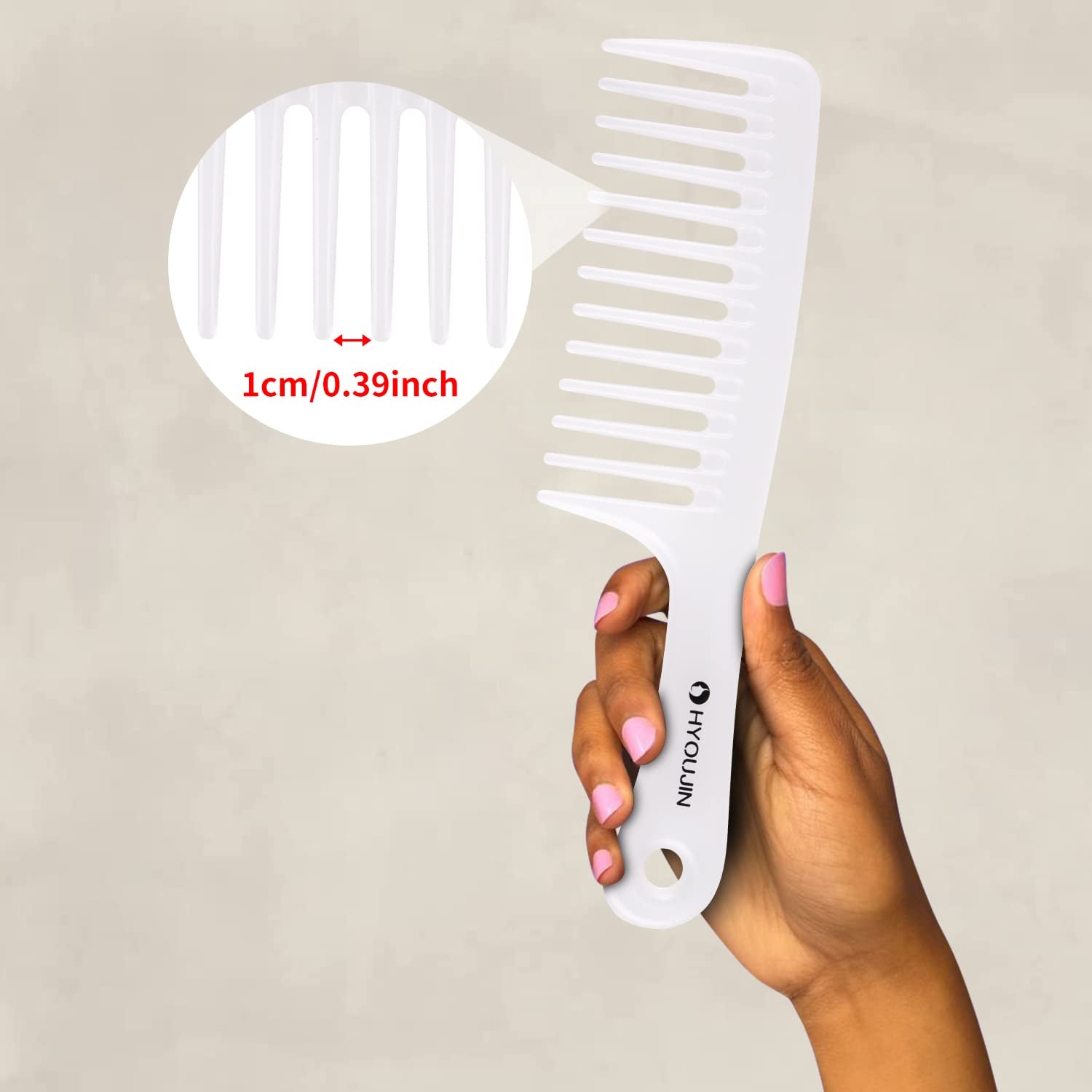 Large Wide Tooth Detangling Comb for Curly, Wet, and Dry Hair - Smooth Teeth Hair Comb for Men and Women - Reduces Hair Loss, Dandruff, and Headaches with Minimal Breakage