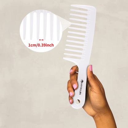 Large Wide Tooth Detangling Comb for Curly, Wet, and Dry Hair - Smooth Teeth Hair Comb for Men and Women - Reduces Hair Loss, Dandruff, and Headaches with Minimal Breakage