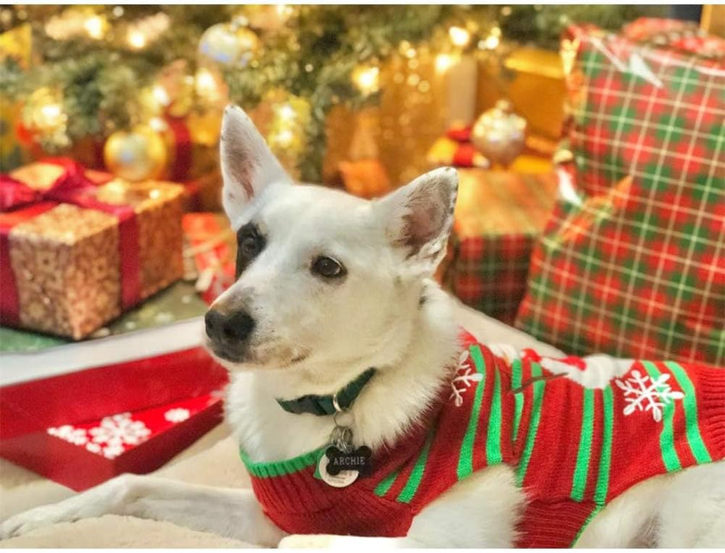 Festive Dog Snow Sweaters - Perfect Xmas & Holiday Gear for Small Dogs and Cats (Snowman, L)