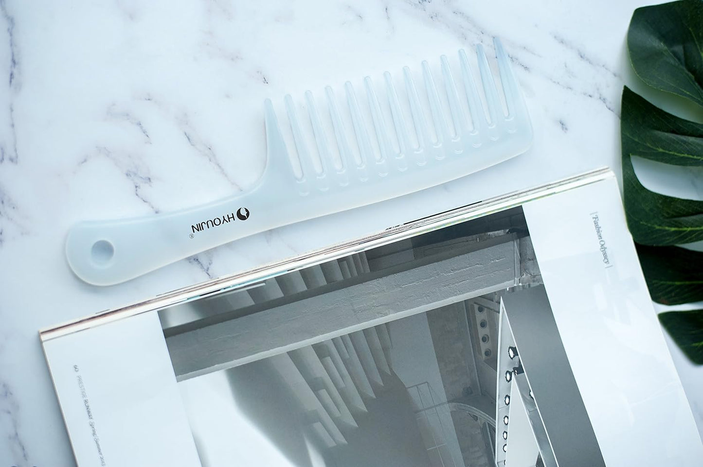Large Wide Tooth Detangling Comb for Curly, Wet, and Dry Hair - Smooth Teeth Hair Comb for Men and Women - Reduces Hair Loss, Dandruff, and Headaches with Minimal Breakage