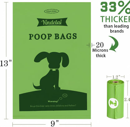 Extra Thick Scented Dog Poop Bags with Dispenser - 450 Count Leakproof Rolls for Easy Cleanup - Perfect for All Dog Sizes!