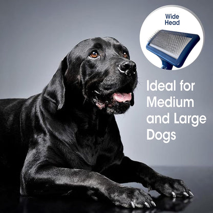 Magic Coat Professional Series Grooming Brush for Dogs & Cats, Reduces Shedding, Stimulates Coat'S Natural Oils, Ergonomic Design, Ideal for Medium, Long, Curly, and Wiry Coats | Reduces Shedding, Fine Wire Bristle Dog Brush, Captures Loose Hair & Increases Shine, Medium, Long, Curly, and Wiry Coats